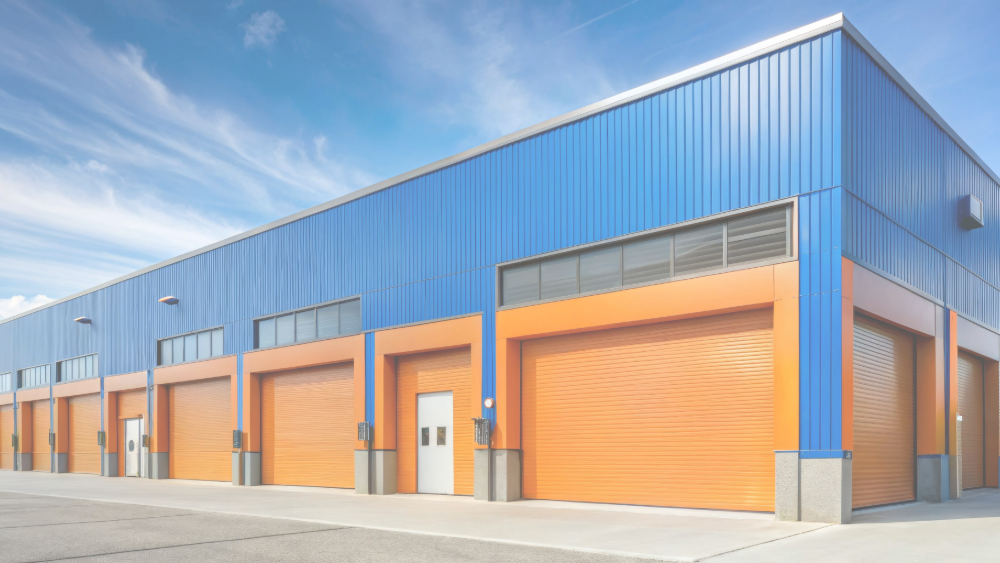 Ascot Roller Shutters Finished Orange In Industrial Unit