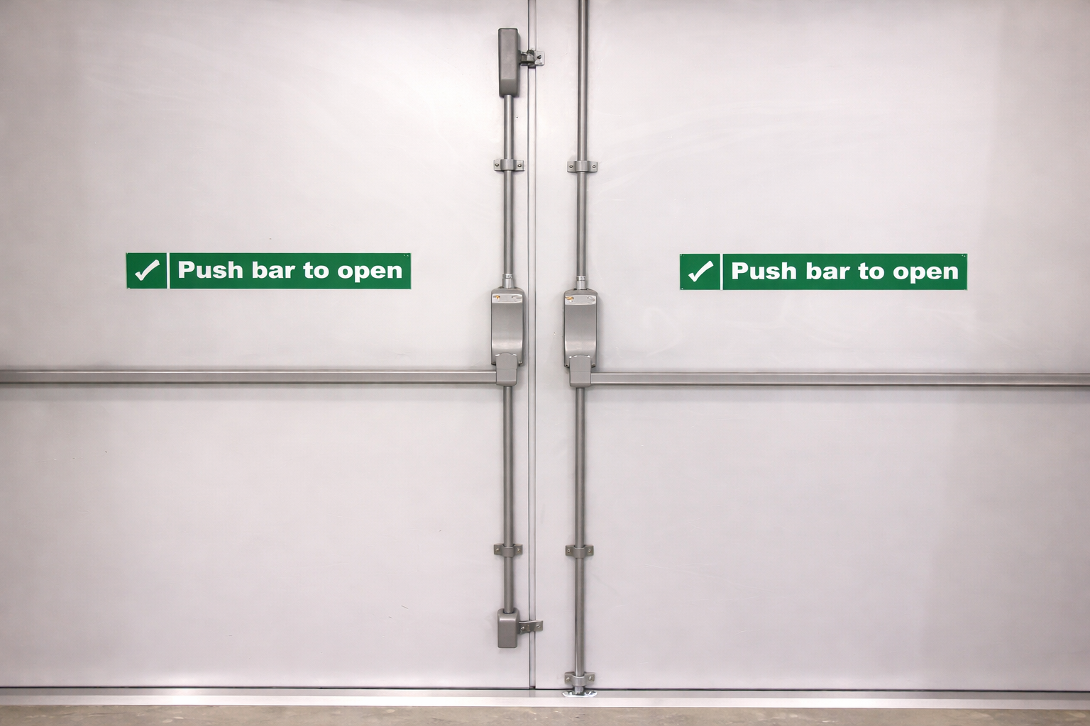 Emergency Escape Double Doorset with Push Bar